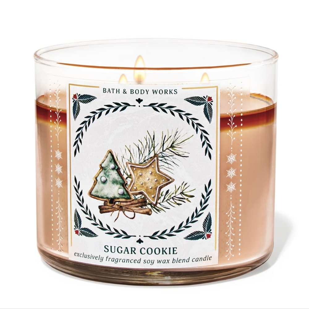 🛍BOGO 50% OFF🕯NWT‼️ Bath & Body Works "Sugar Cookie" 3-wick Candle - Picture 7 of 10